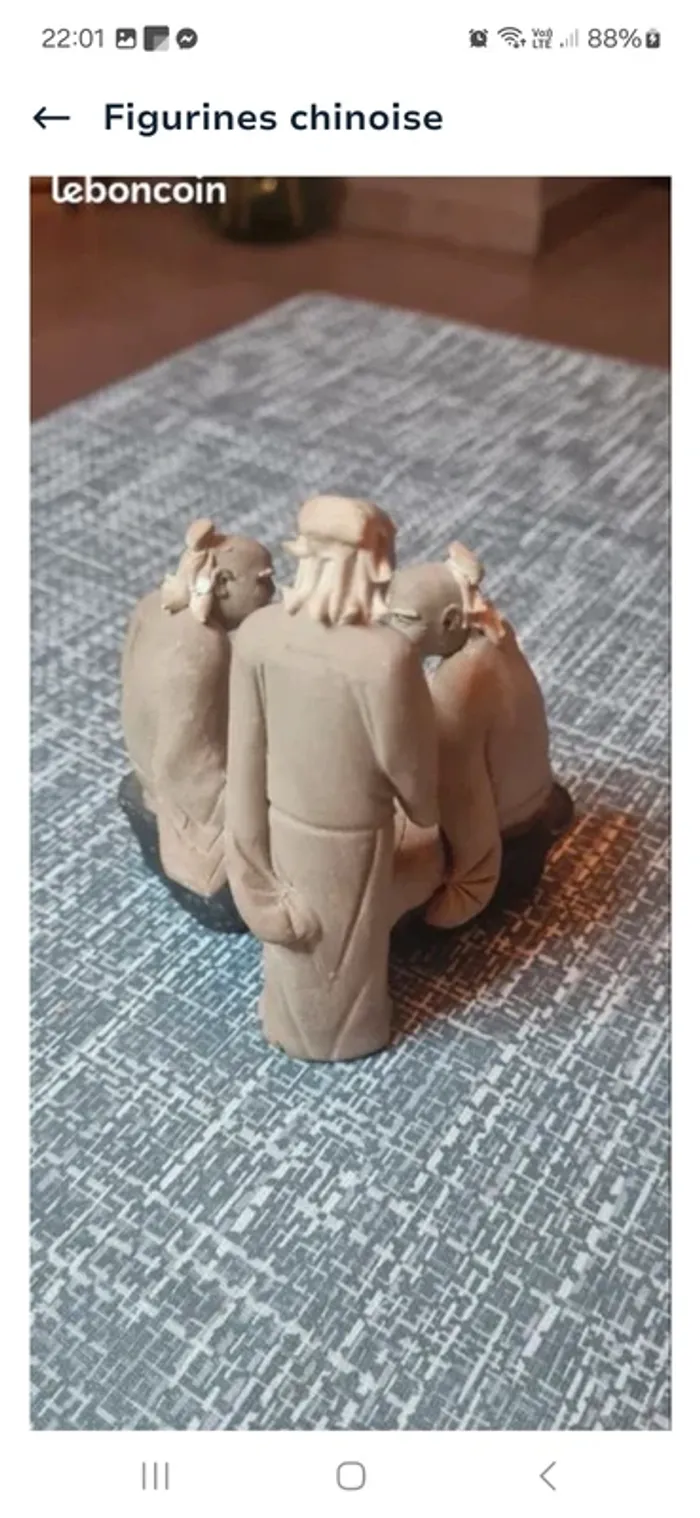 Lot figurines 3 sages chinois - photo numéro 2