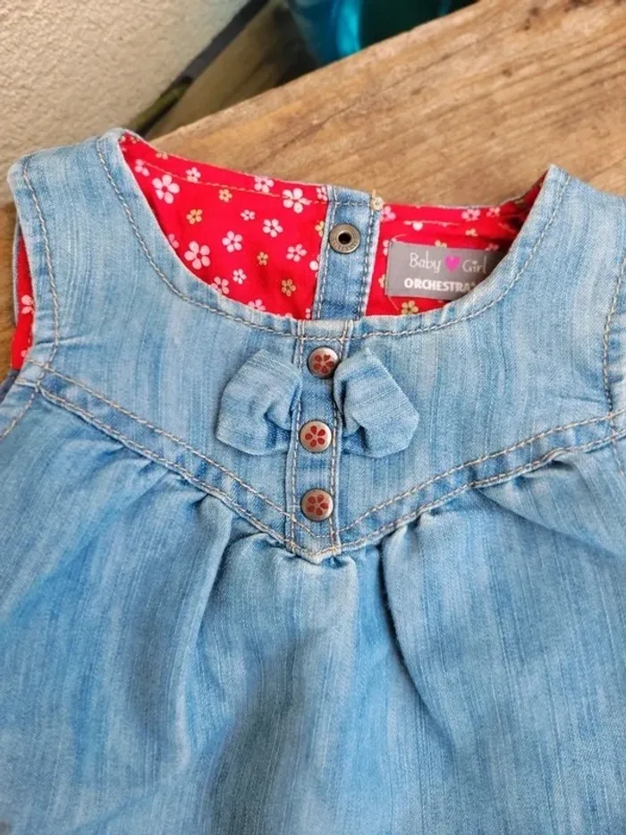 Robe boule en jean fille 9 mois - photo numéro 2