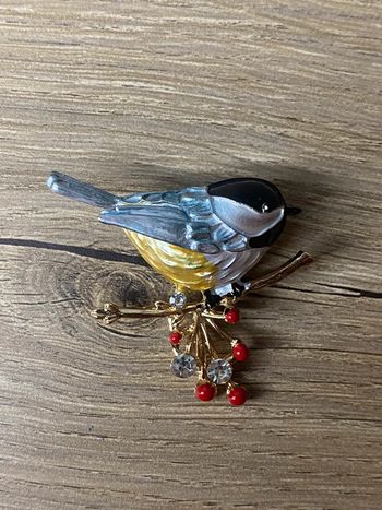 Broche colibri émaillé