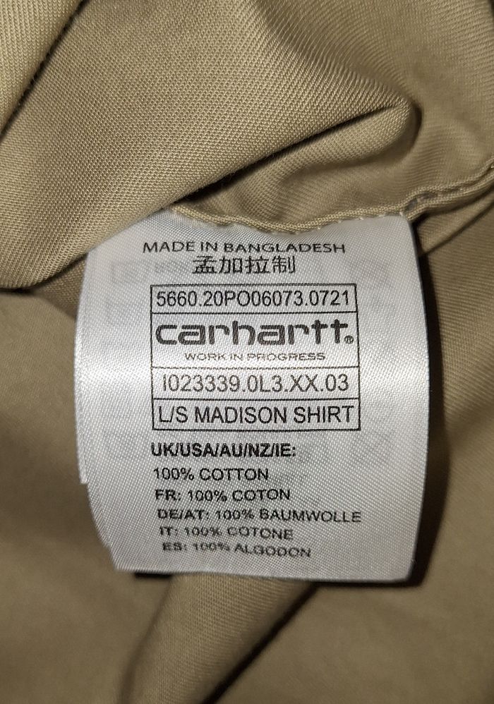 Chemise Carhartt WIP Madison taille M neuve - photo numéro 9