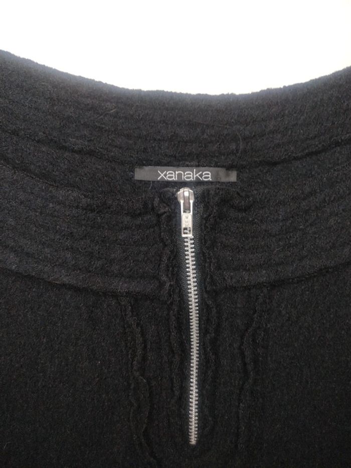 Xanaka robe chasuble noire laine bouillie - photo numéro 4