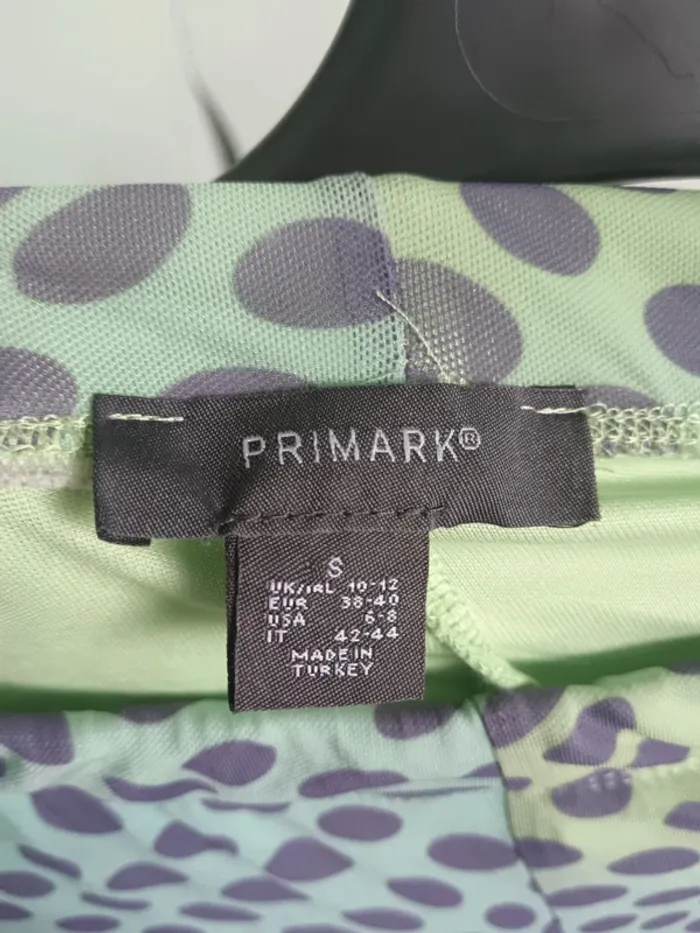 Pantalon vert bleu à pois bleu et pattes d'éléphant Taille S Primark - photo numéro 5