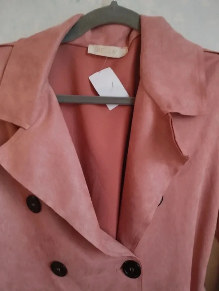 Trench parka rose taille L kaos Anderlues bella - photo numéro 2