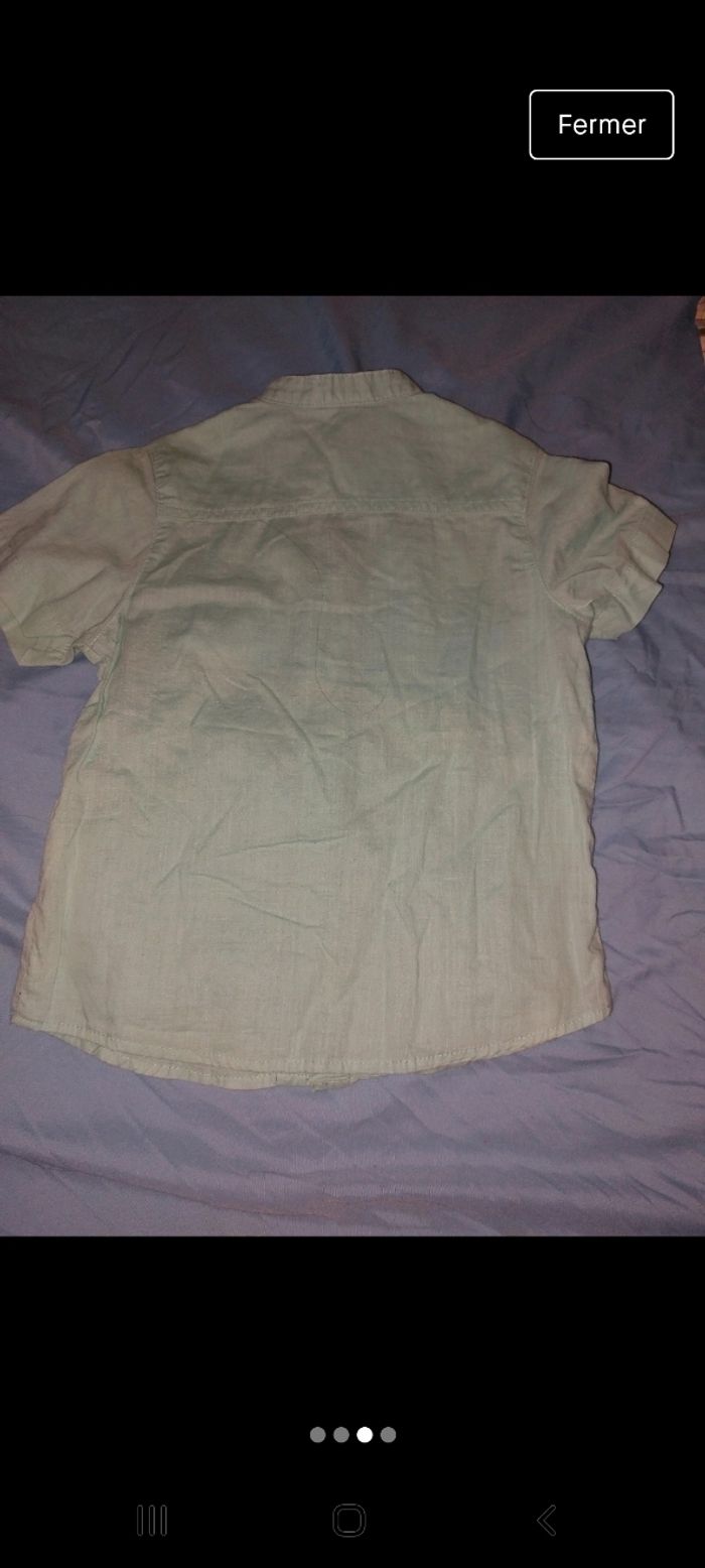 Chemise vert clair manche courte - photo numéro 3