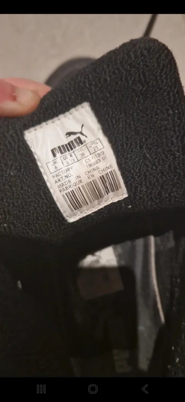 Puma vintage noir 39 très bon etat - photo numéro 5