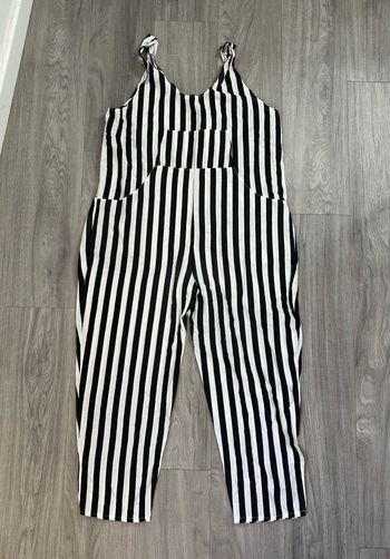 Combinaison à rayures noire et blanche T40 L