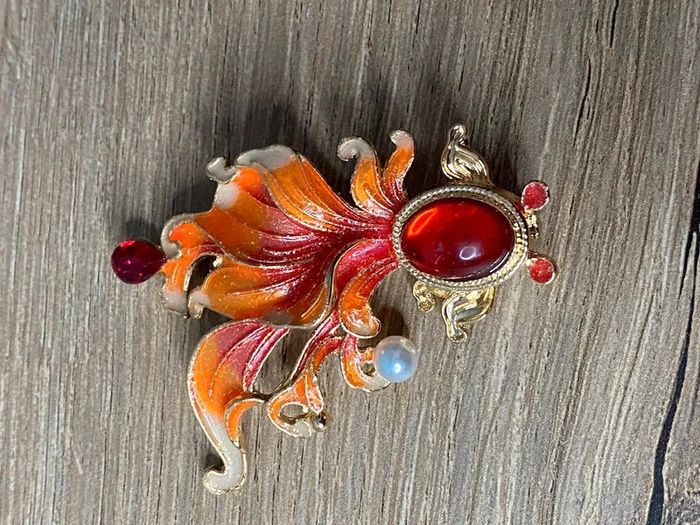 Broche poisson voile de chine - photo numéro 2