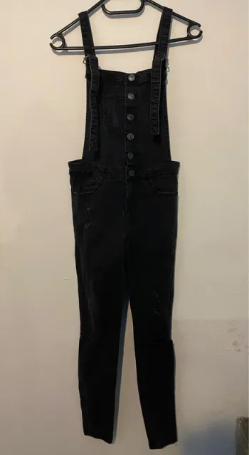 Salopette en jean noir
