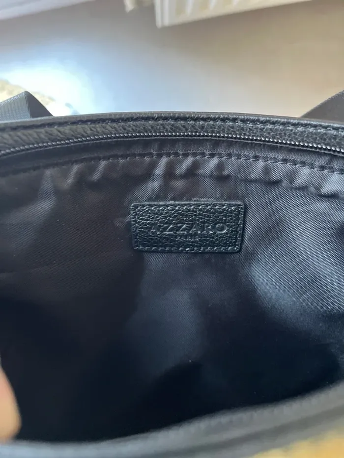 Sacoche en cuir noir pour homme Azzaro neuve - photo numéro 8