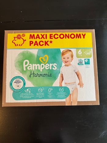 62 couches pampers harmonie taille 6