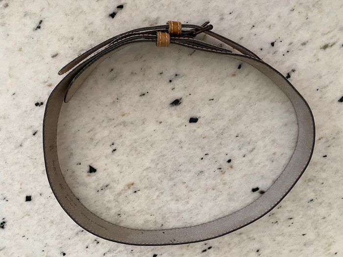 Ceinture marron clair en cuir vintage - photo numéro 5