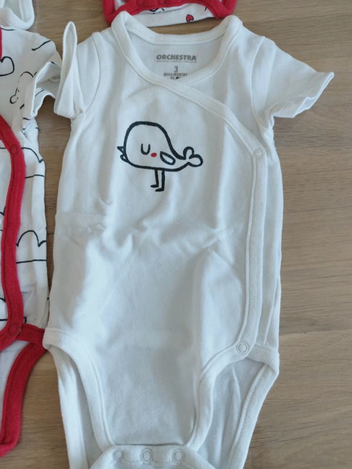 Lot de 4 bodies manches courtes - photo numéro 2