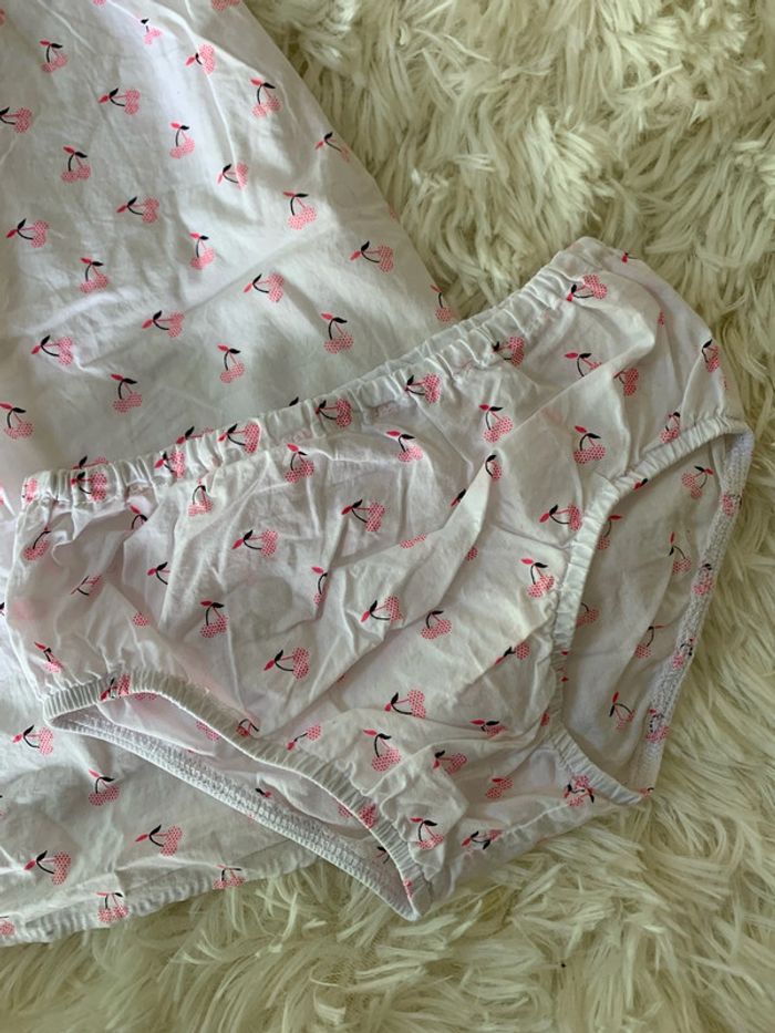 Ensemble léger été P’tit Bisou 9m cerises robe bloomer - photo numéro 2