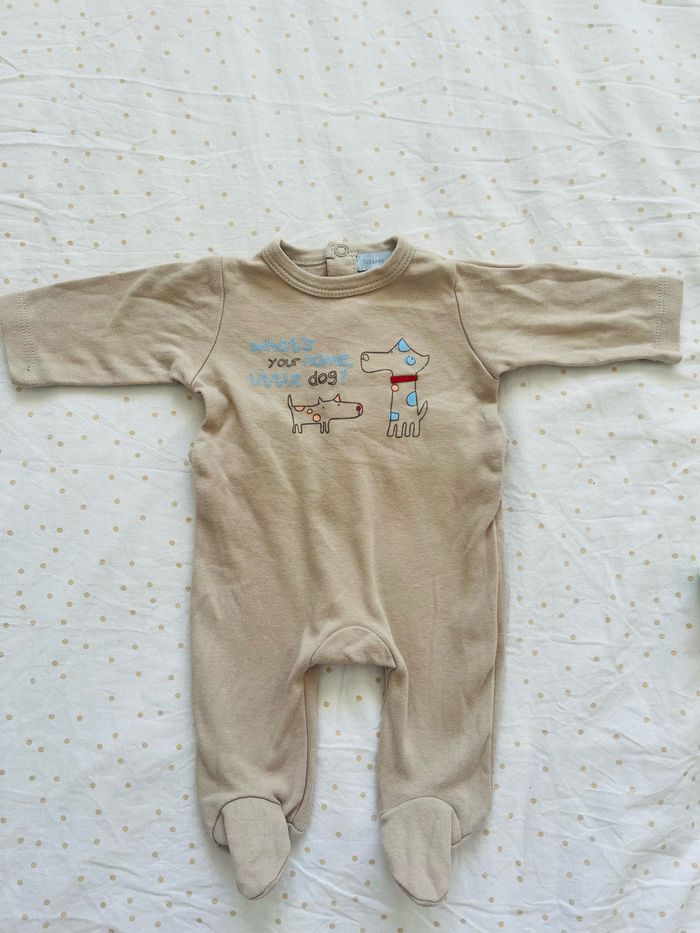 Lot de 3 grenouillères bébé garçon 0-1 mois - photo numéro 4