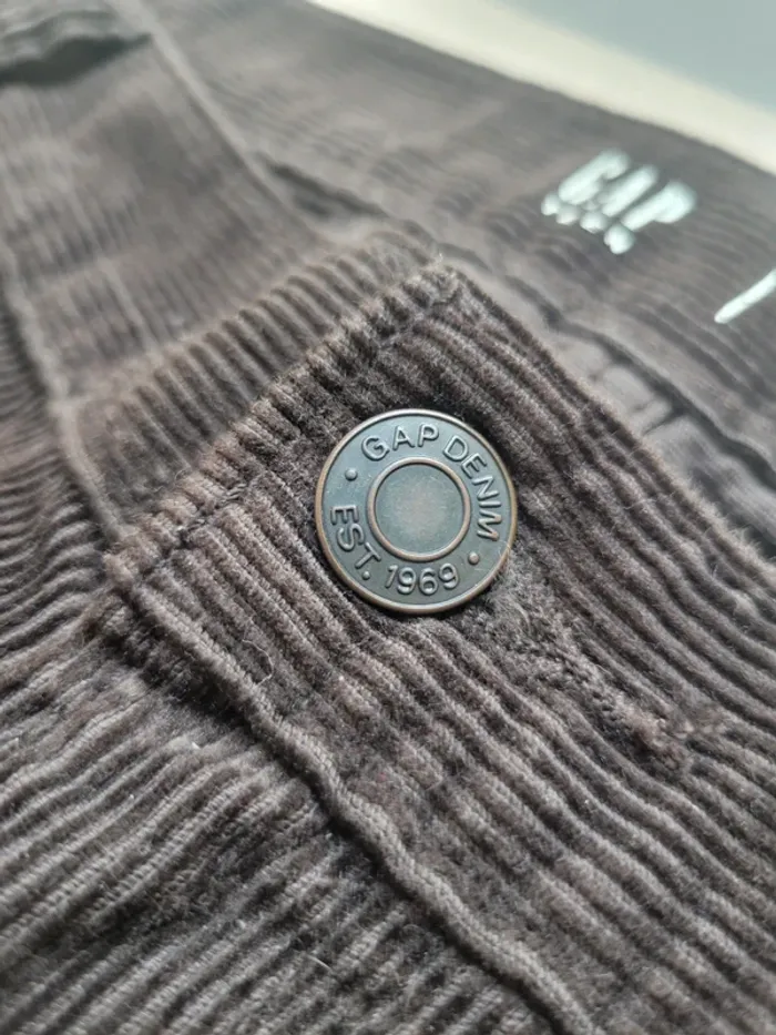 Pantalon jean en velours cotelé marron taille S/M - photo numéro 8