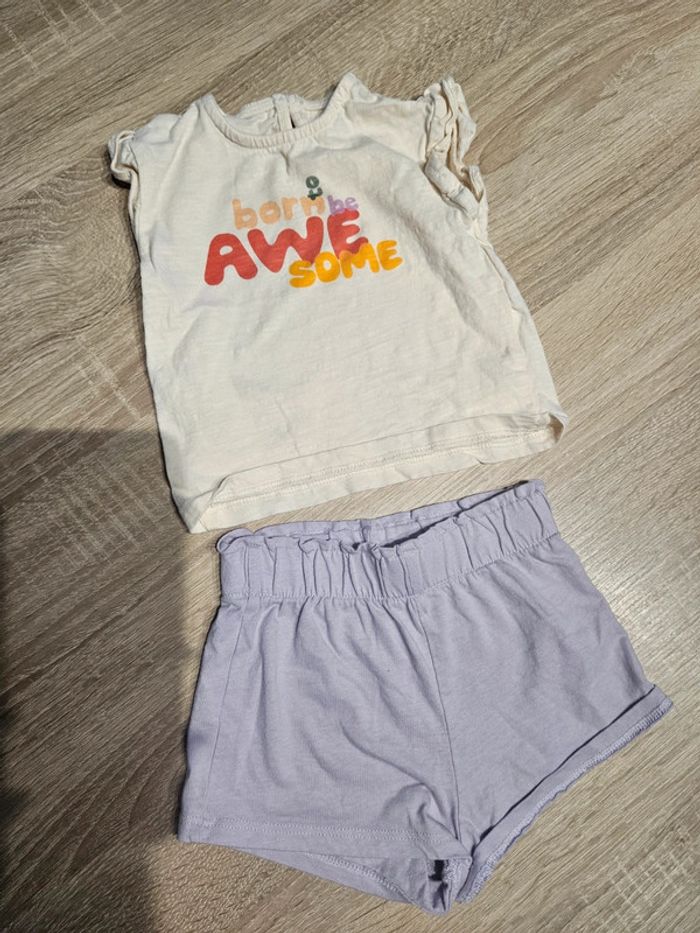 Ensemble short bb 6 mois