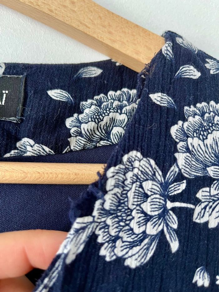 Robe Kookai bleue à motifs blancs 40 - photo numéro 6