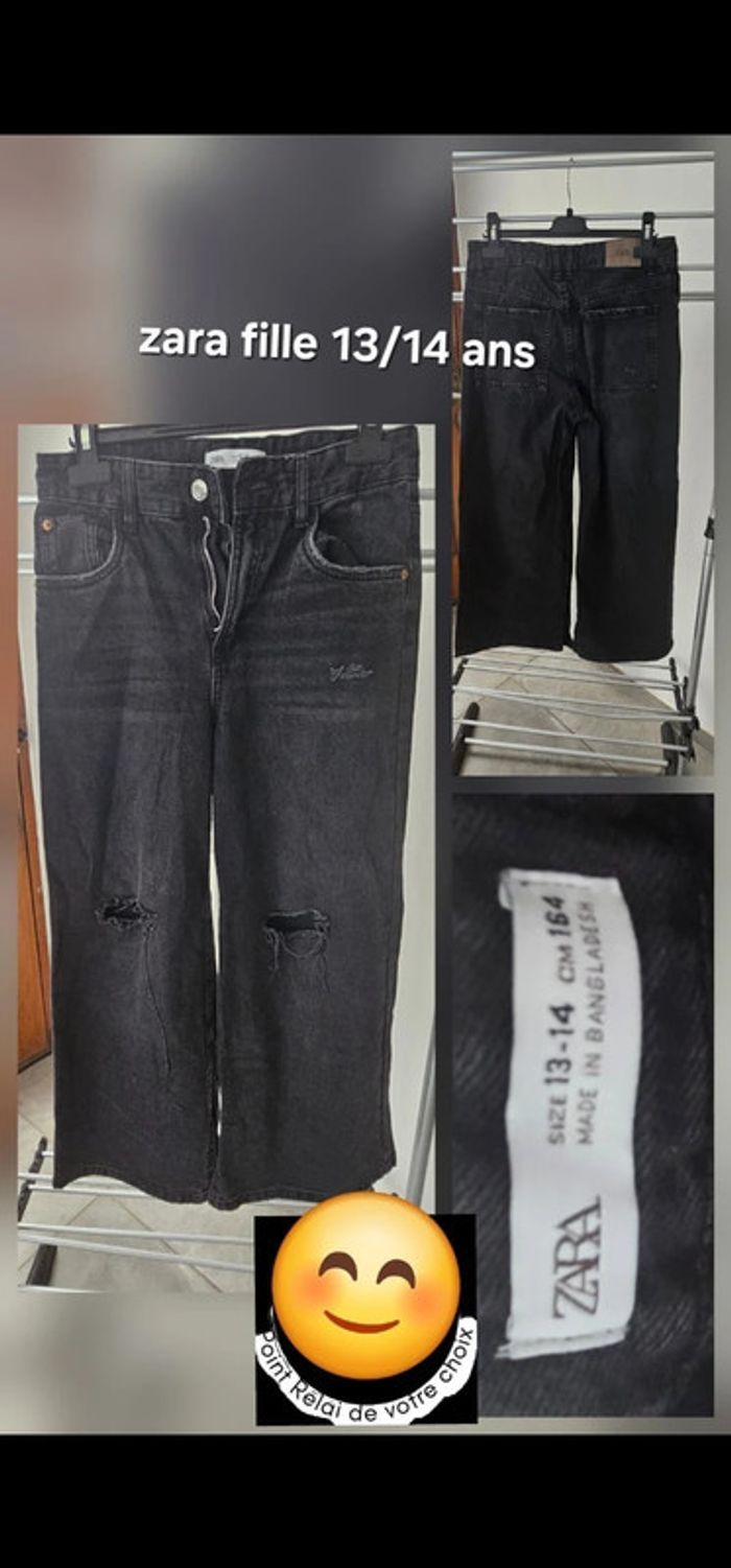 Jean noir fille Zara 13/14 ans - photo numéro 3