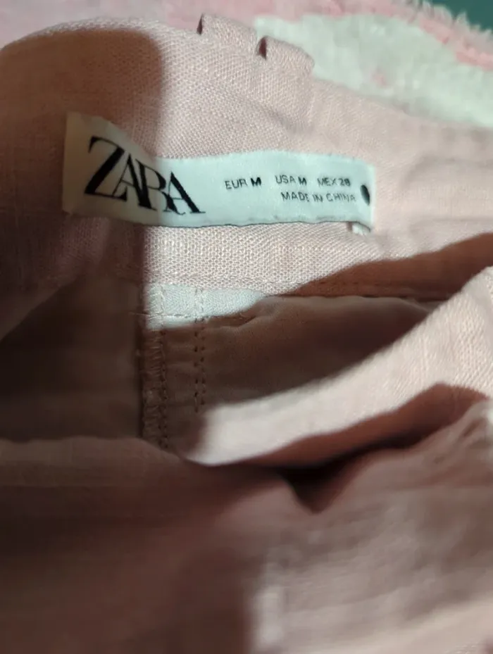 Pantalon évasé en lin brodé - photo numéro 4