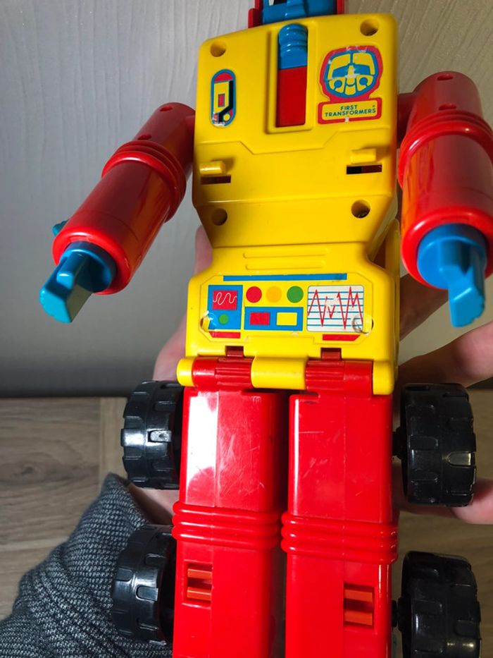 Figurine robot vintage my first transformers playskool voiture transformable - photo numéro 7