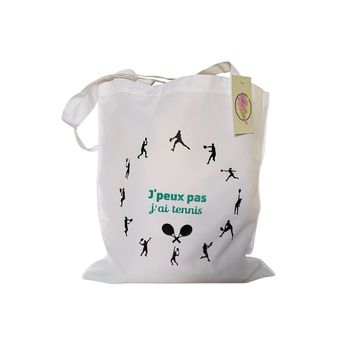 Sac personnalisable « j’peux pas j’ai tennis »