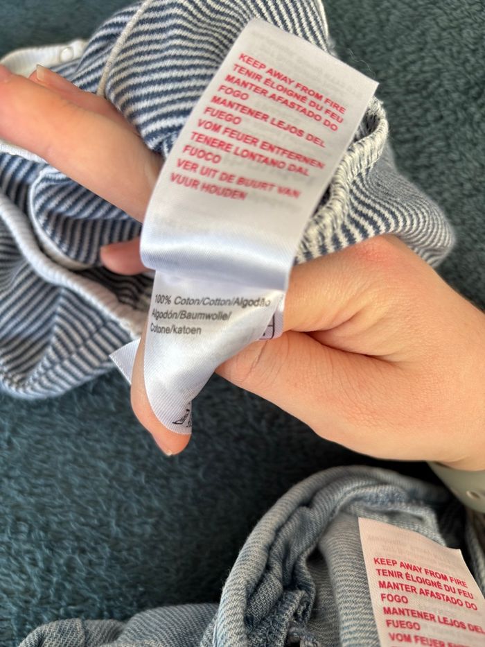 Ensemble body manches courtes et salopette short en jean - photo numéro 6