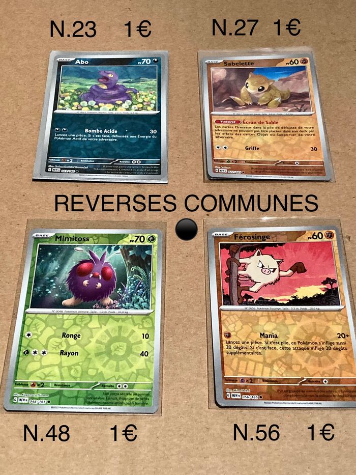 Cartes Pokémon reverses 151 - photo numéro 3