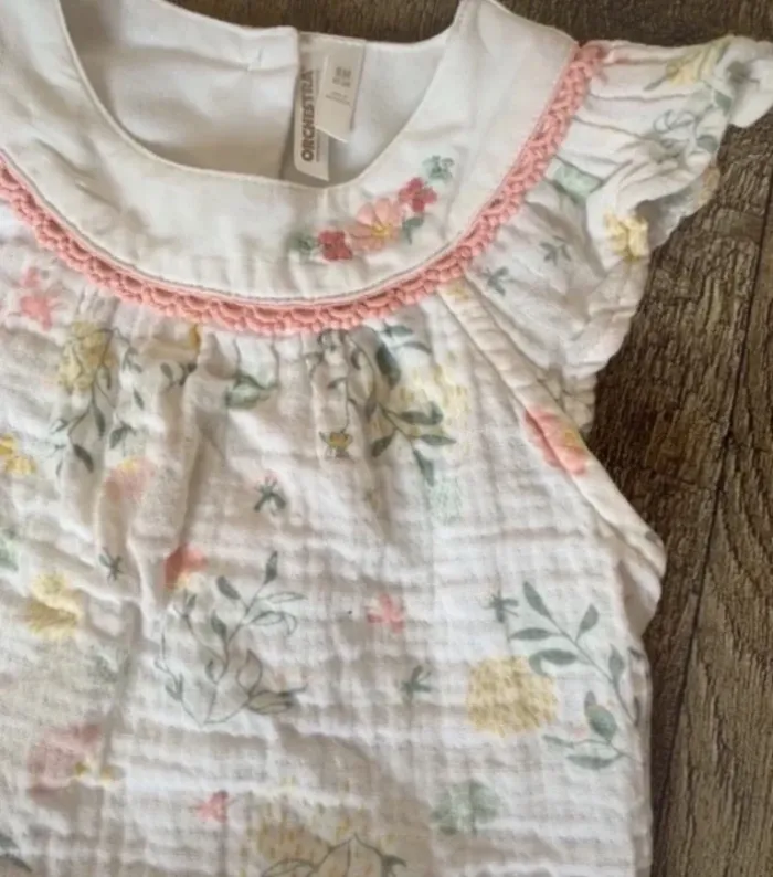 Ensemble orchestra gaze de coton 6 mois - photo numéro 3