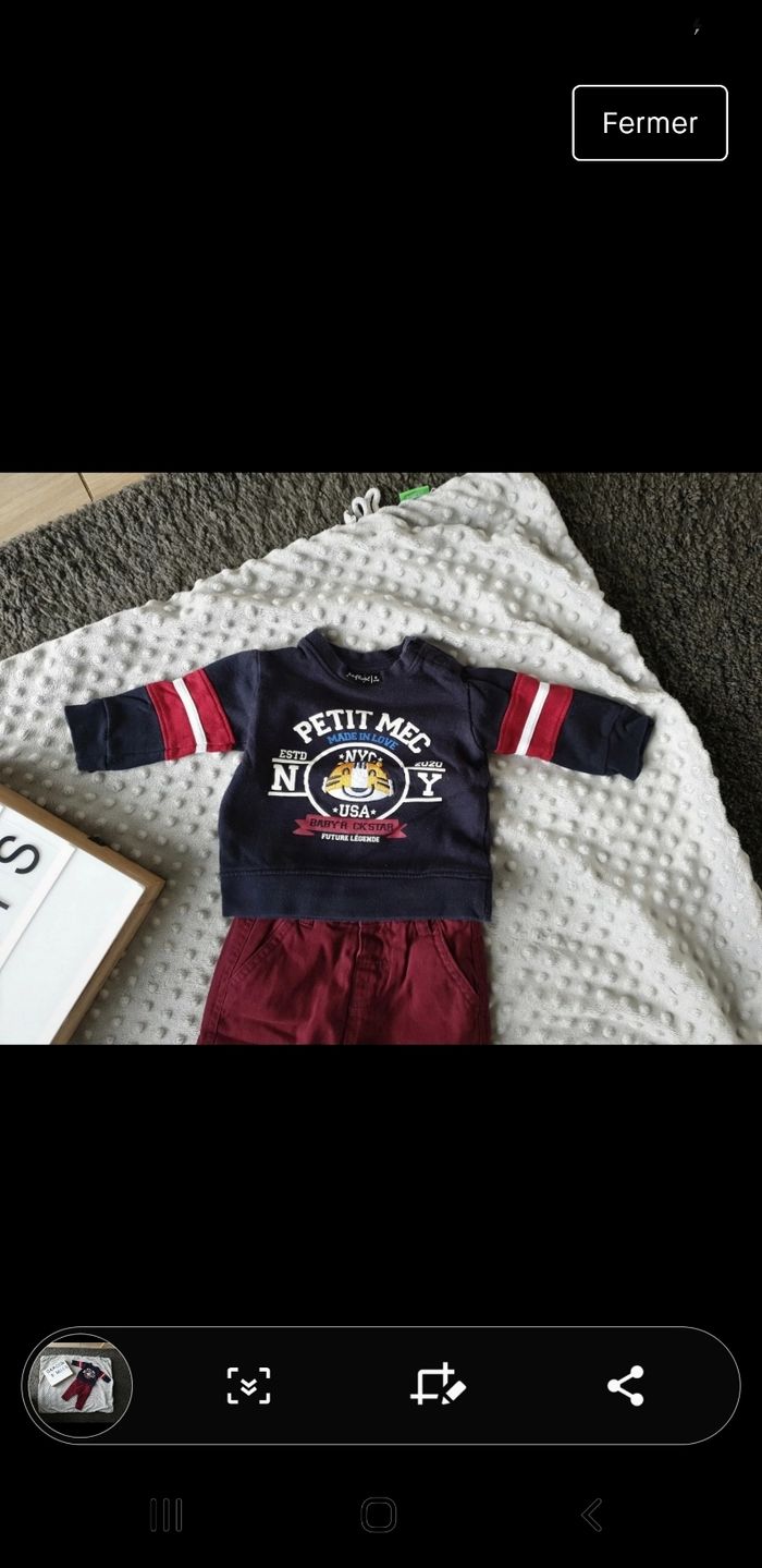 Ensemble bébé garçon InExtenso Neuf 6 mois - photo numéro 2
