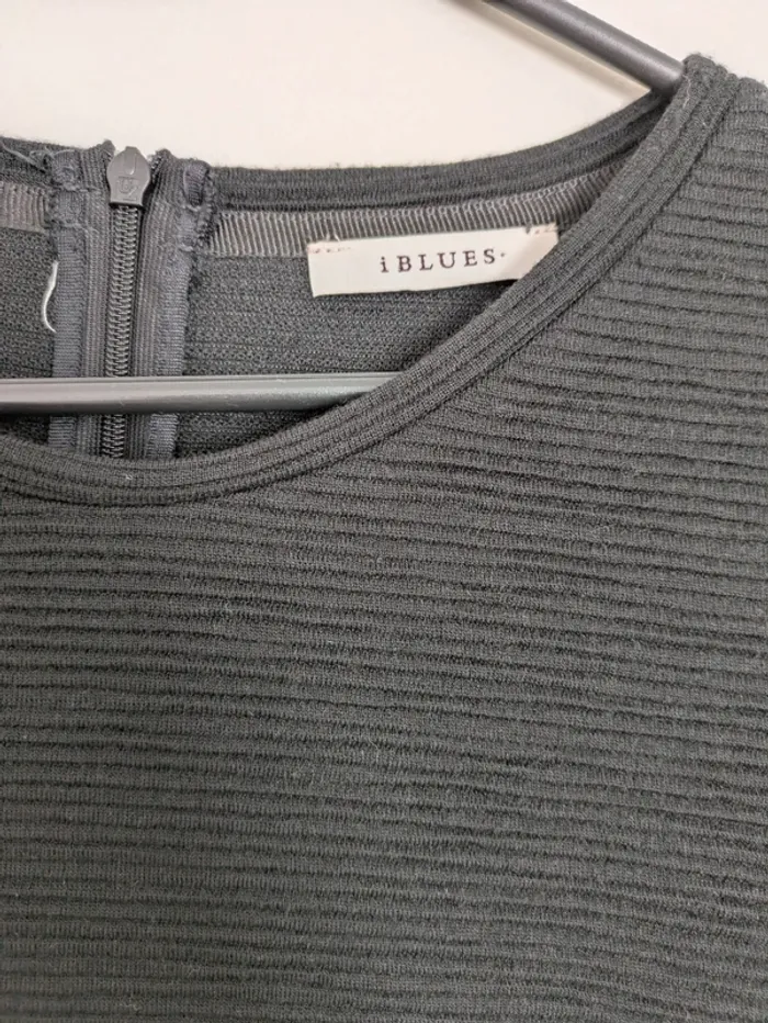 Robe bi-matière iBLUES T.36 - Laine & Carreaux - photo numéro 3