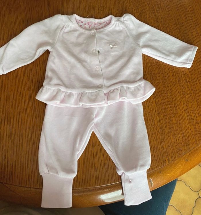 Ensemble velour 1 mois