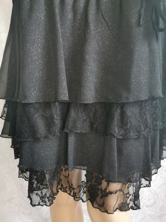 Robe. Noir pailleté. Taille 40.Cache Cache - photo numéro 4