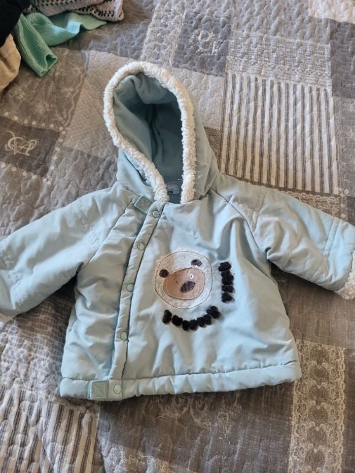 Manteau bleu vertbaudet