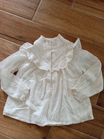 Chemisier écru plumetis et fils dorés, Tape a l'oeil, 6 ans