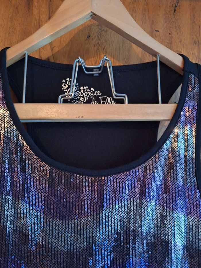 Top à sequins esprit disco parfait pour vos soirées festives - photo numéro 7