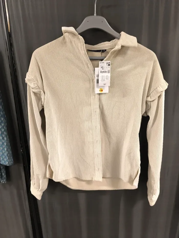 102635 chemise beige effet velours femme XS Kiabi