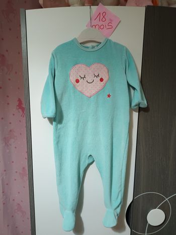 Pyjama bleu cœur 18 mois 