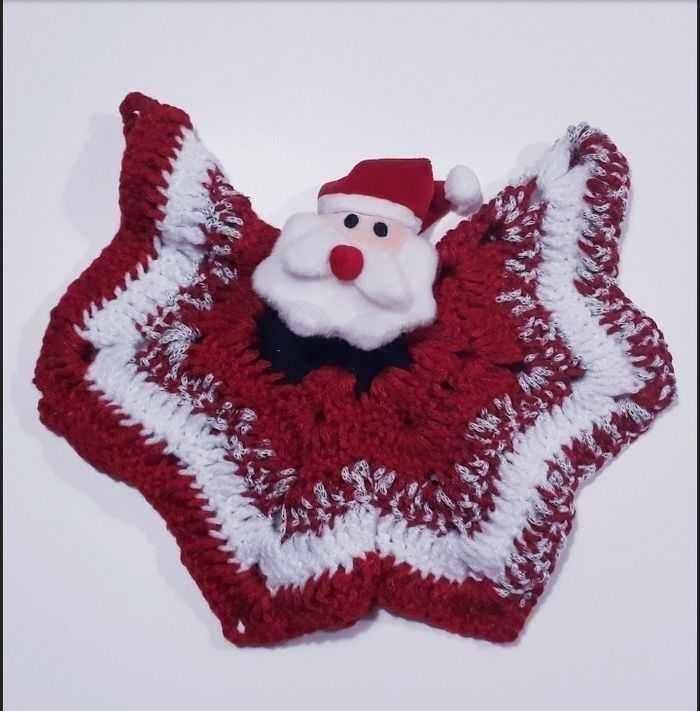 Jouet peluche doudou père noël fait main crochet bébé naissance
