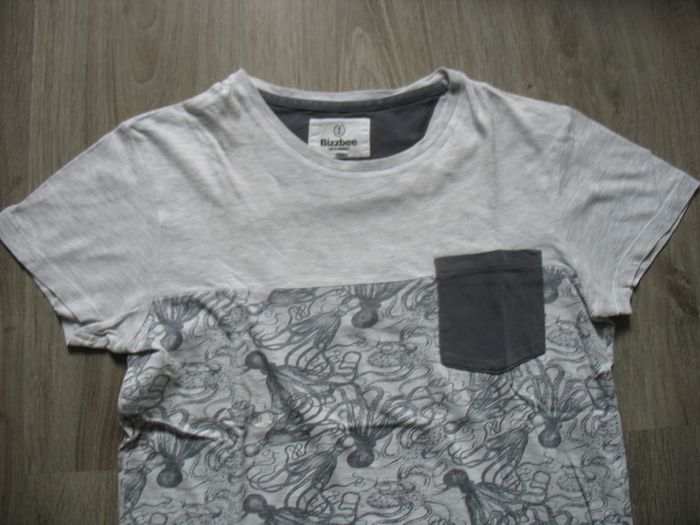 TEE SHIRT MC GRIS CLAIR "BIZZBEE" - TAILLE XS - n°08 - photo numéro 2