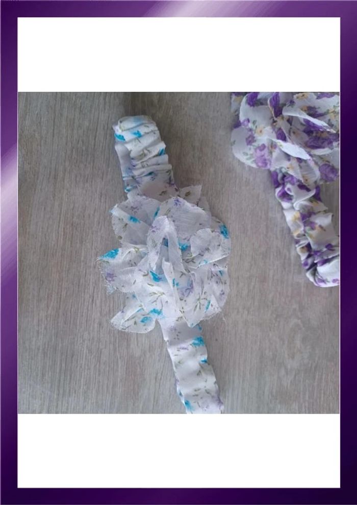 Bandeaux tête bébé fleuris lot de 2 - photo numéro 2