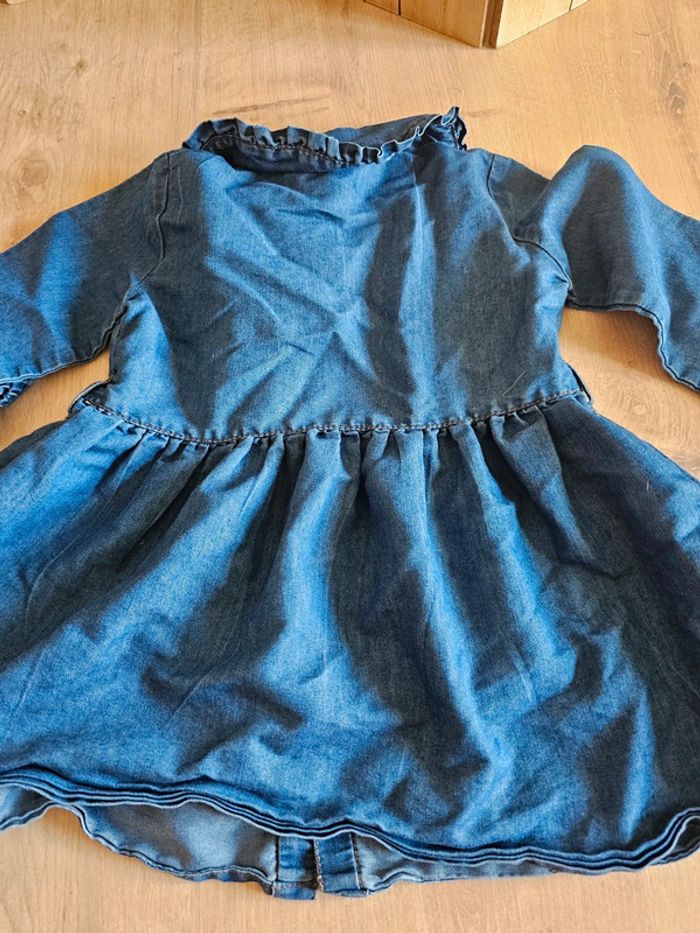 Robe fille légère 18 mois, bleu jean - photo numéro 4