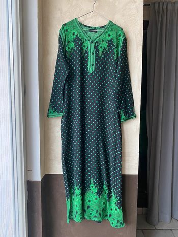 Robe longue caftan à pois M