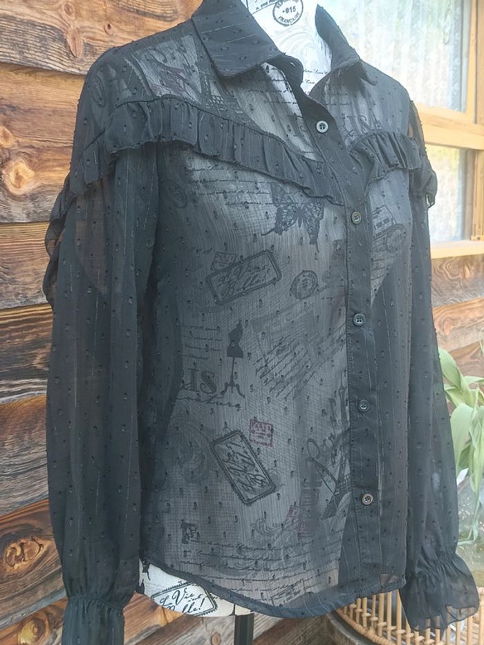 Chemisier transparent noire S/M - photo numéro 2