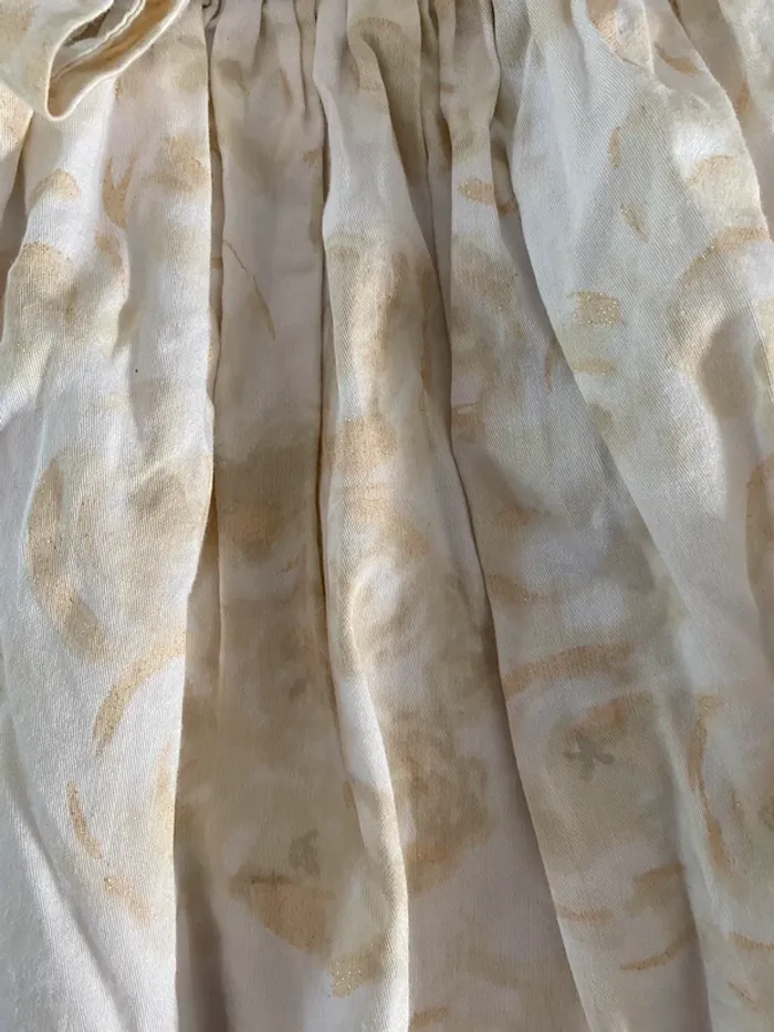 Très belle robe petit bateau crème fleur beige - photo numéro 5