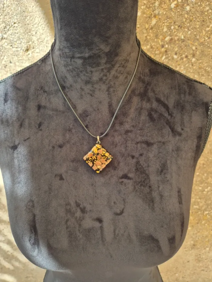 Collier fantaisie Murano doré