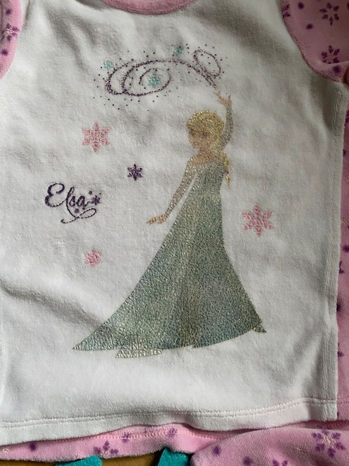 Pyjama en velours Elsa Frozen Disney Taille 6 ans - photo numéro 4