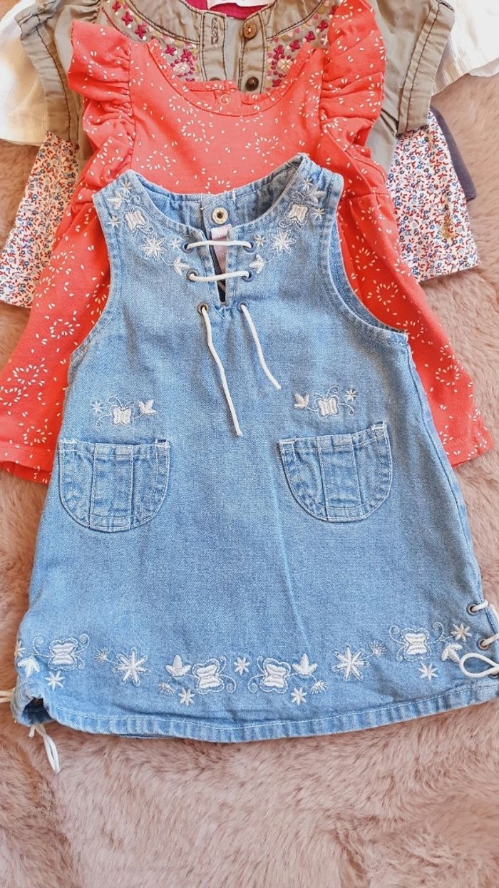 Robe bébé 3 mois ⚠️ Prix pour 1 robe 
2,50 € la robe 
25 € le lot de 12 robes + chapeau 

Sublimes robe pour bébé fille 
Très bon état 
Styles différents, été, col claudine, bretelles, petites manches, longue... 
Marques diverses : 3 pommes, petit bateau, - photo numéro 5