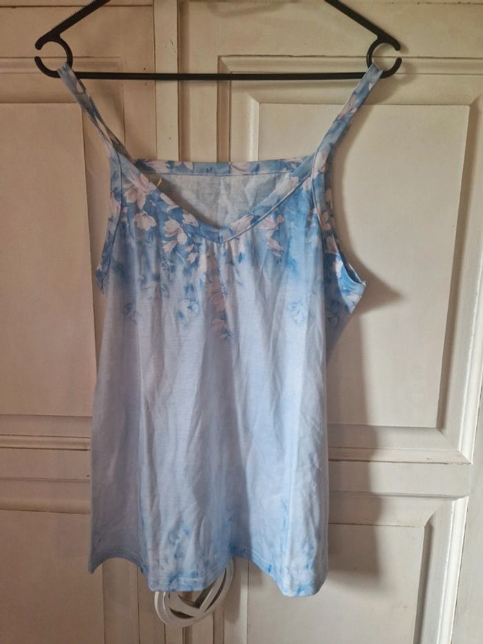 Débardeur neuf imprimé bleu