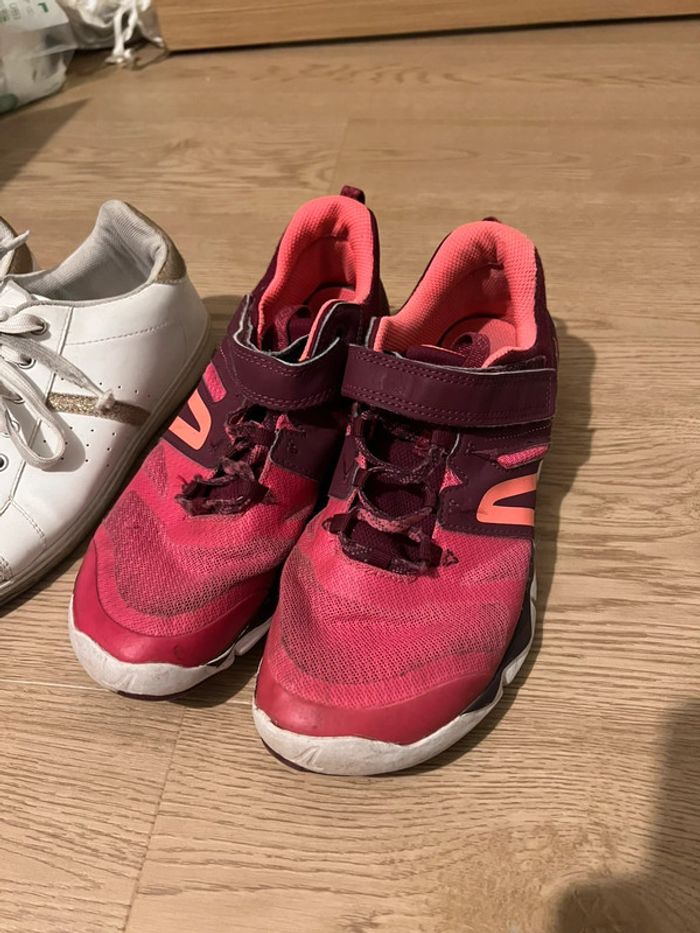 Vends lot de 2 baskets taille 38 état satisfaisant décathlon et philov - photo numéro 2