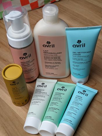 Lot cosmétiques Avril certifiés Bio
